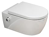 SSWW | Dusch-WC inkl. Softclose Toilettensitz, spülrandlose Taharet Toilette,...