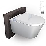 BERNSTEIN® Dusch-WC Pro+ 1102 in Weiß, Spülrandloses Hänge-WC mit Bidet...
